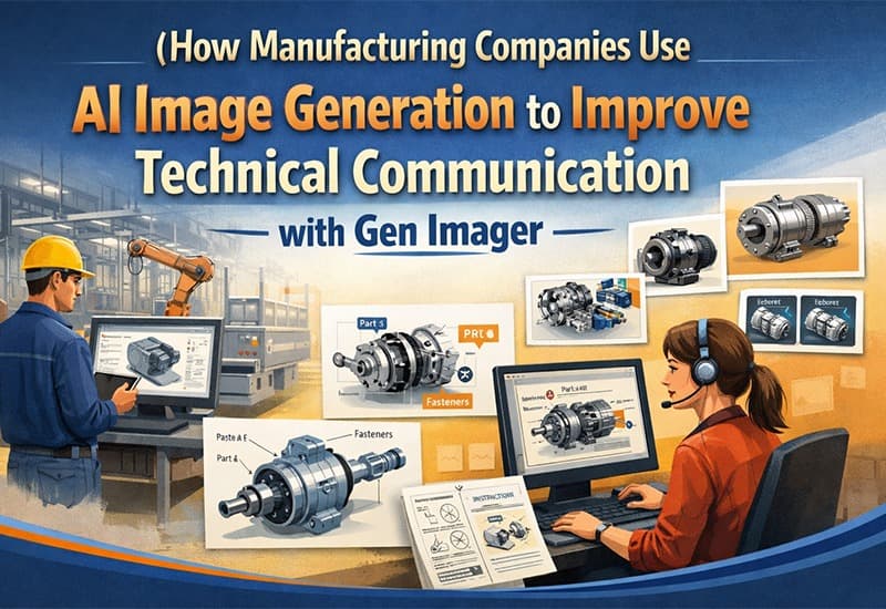 How Manufacturing Companies Use AI Image Generation to Improve Technical Communication with Gen Imager 