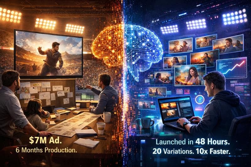 How AI Is Changing Advertising Creatives in 2026: From Super Bowl Ads to 10x Faster Campaigns 