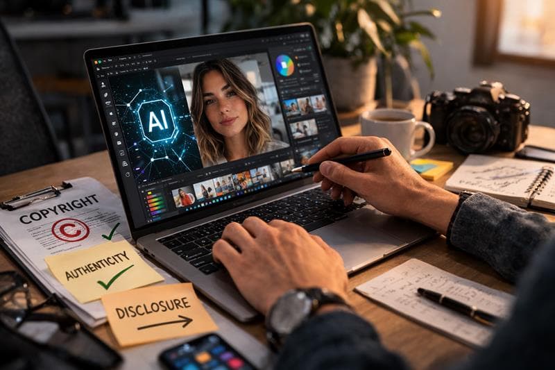 Ethical Use of AI Images in Marketing: Copyright, Authenticity, and Disclosure Best Practices 