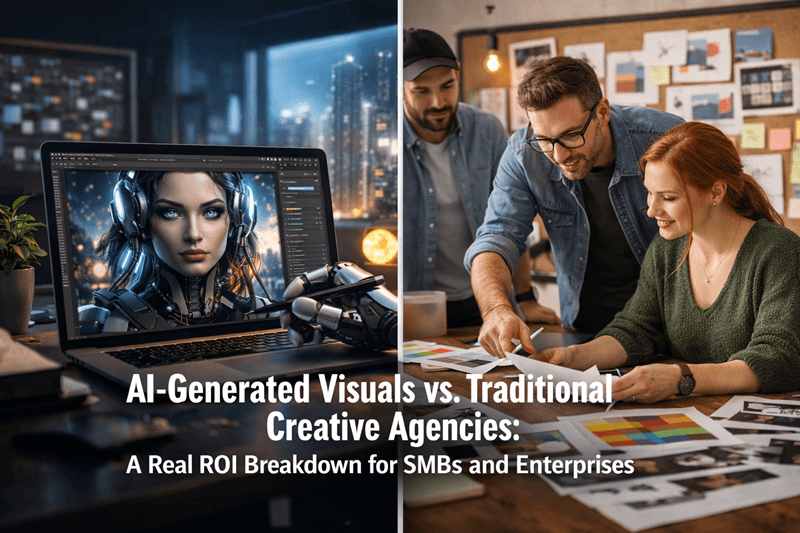 AI-Generated Visuals vs. Traditional Creative Agencies: A Real ROI Breakdown for SMBs and Enterprises