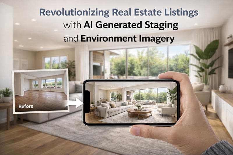 Revolutionizing Real Estate Listings with AI Generated Staging and Environment Imagery
