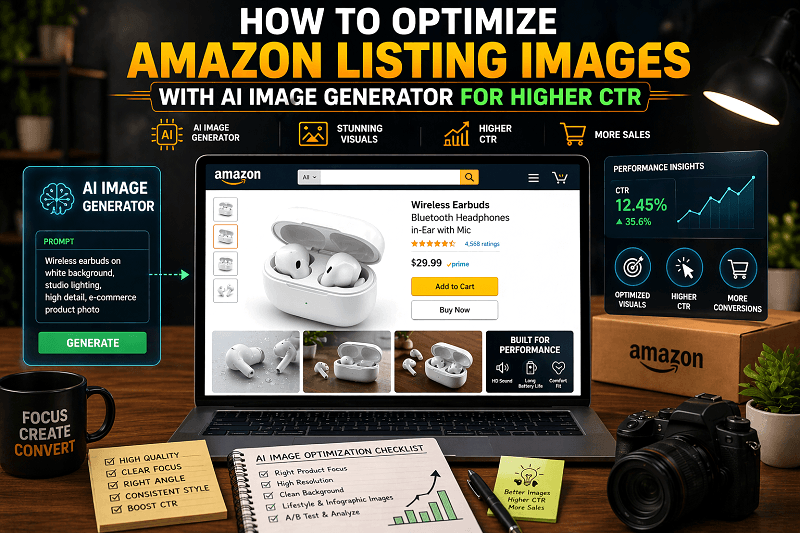 How to Optimize Amazon Listing Images with AI Image Generator for Higher CTR 