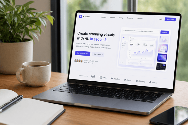 AI Image Generation for SaaS Landing Pages