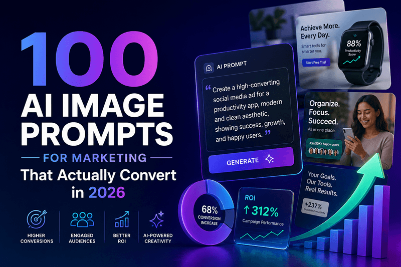 100 AI Image Prompts for Marketing That Actually Convert in 2026