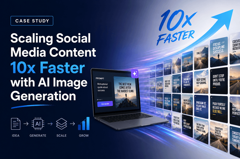Case Study: Scaling Social Media Content 10x Faster with AI Image Generation