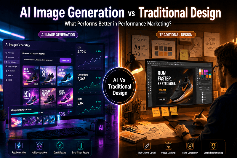 AI Image Generation vs Traditional Design in Performance Marketing: What Performs Better? 