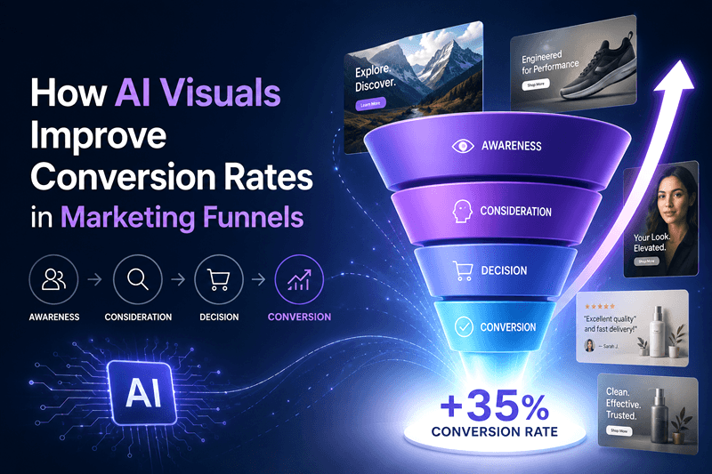 How AI Visuals Improve Conversion Rates in Marketing Funnels