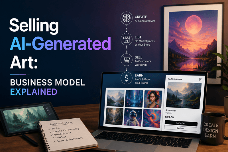 Selling AI-Generated Art: Business Model Explained