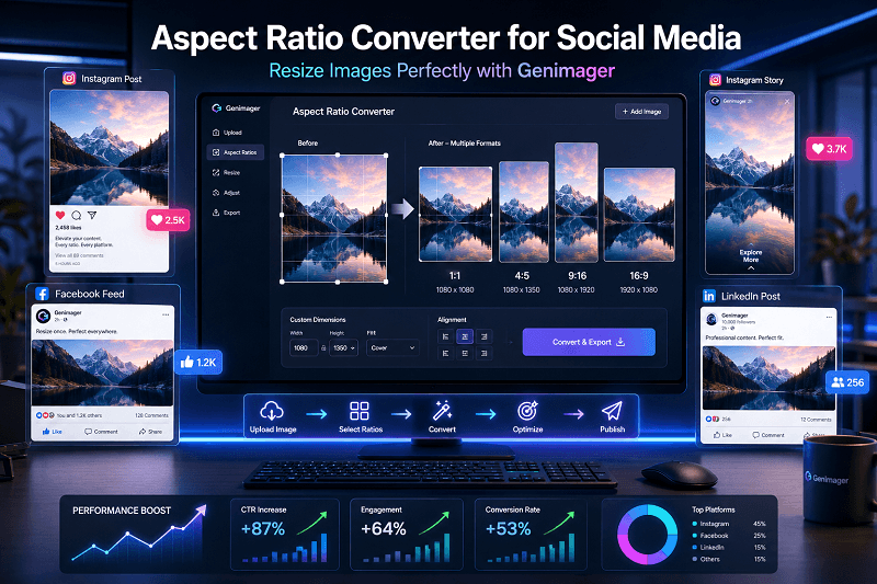 Aspect Ratio Converter for Social Media: Resize Images Perfectly with Genimager 