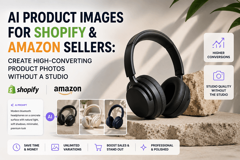 AI Product Images for Shopify & Amazon Sellers: Create High-Converting Product Photos Without a Studio