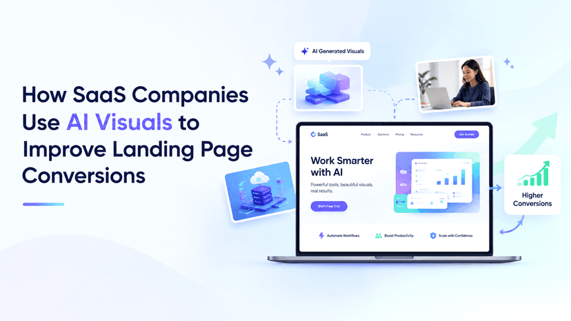 How SaaS Companies Use AI Visuals to Improve Landing Page Conversions